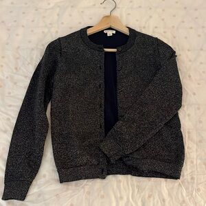 Never-worn J Crew Crewcuts Girls Black Sparkly Cardigan size 10-11